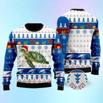 Turtle In Ocean Ugly Christmas Sweater For Men & Women | Favorety CA