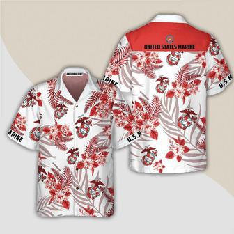 United States Marine Corps Aloha Hawaiian Shirt For Summer, Proud USMC, US Marine Corps Hawaiian Shirts For Men Women, Gift For Marines, Friend | Favorety DE