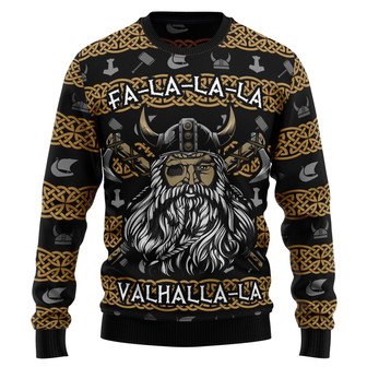 Valhalla La La La Ugly Christmas Sweater For Men And Women - Thegiftio UK