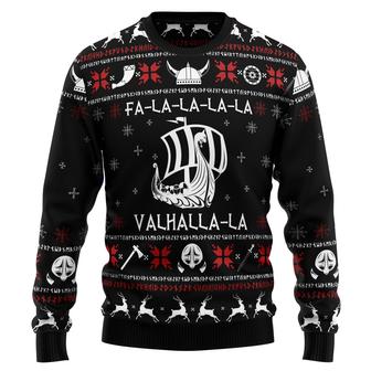 Valhalla Viking Ugly Christmas Sweater For Men And Women - Thegiftio UK
