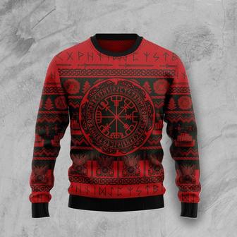 Viking Vegvisir Christmas Funny Red Ugly Sweater | Favorety UK