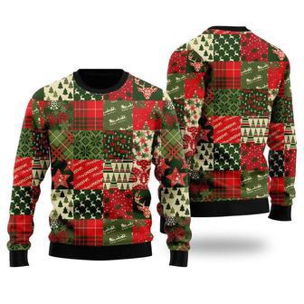 Vintage Christmas Patchwork Ugly Sweater For Men & Women | Favorety