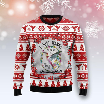 Watch Hummingbirds Funny Red Ugly Sweater - Thegiftio UK