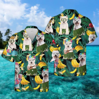 West Highland White Terrier Hawaiian Shirt, Tropical Summer Aloha Shirt For Men - Perfect Gift For West Highland White Terrier Lovers, Friend, Family | Seseable UK