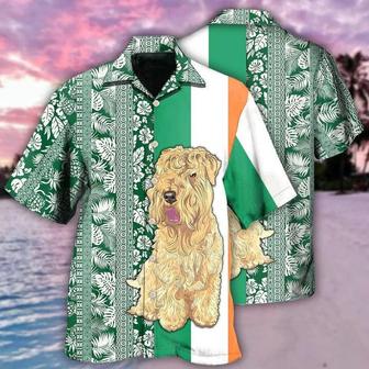 Wheaten Terrier Aloha Hawaii Shirt - Dog Tropical Leaf Style Hawaiian Shirt For Summer - Perfect Gift For Dog Lovers, Friend, Family - Seseable