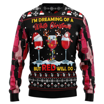 Wine Red Ugly Christmas Sweater For Men And Women - Thegiftio UK