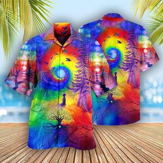 Yoga Aloha Hawaiian Shirt, Yoga Meditation Is Being In Tune With Your Inner Universe Aloha Shirt - Perfect Gift For Men, Women, Yoga Lover, Friend - Seseable
