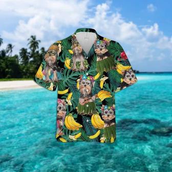 Yorkshire Terrier Hawaiian Shirt, Tropical Summer Leaves Hawaiian Shirt For Men - Perfect Gift For Yorkie Lovers, Husband, Boyfriend, Friend, Family - Seseable