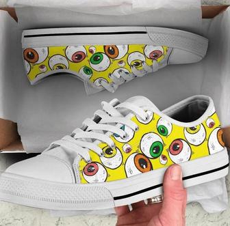 Abstract Eyes Pattern Low Top ShoesUnisex Men And Women Low Top - Monsterry CA