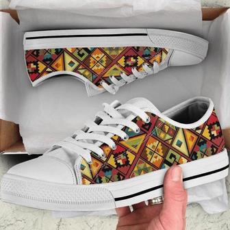 African Pattern Low Top Shoes - Monsterry