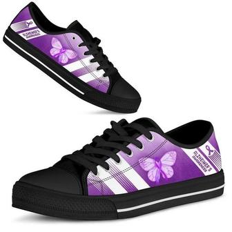 Alzheimers Striped 2 Low Top Shoes Sneaker - Monsterry CA