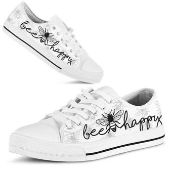 Bee Happy Simple Low Top Shoes - Monsterry