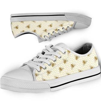 Bee Pattern Low Top Shoes Sneaker - Monsterry