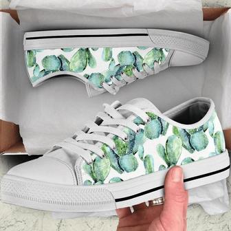 Big Cactus Pattern Low Top Shoes Sneaker - Monsterry