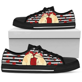 Bulldog Valentine For Lover Low Top Shoes - Monsterry