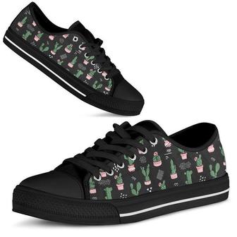 Cactus Pattern Low Top Shoes - Monsterry