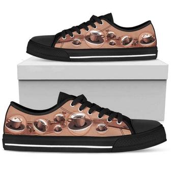 Coffee Lover Low Top Shoes - Monsterry