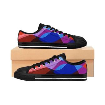 Colorful Abstract Tennis Shoes Aesthetics Low Top Shoes - Monsterry DE