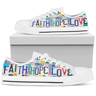 Faith Hope Love Low Top Shoes - Monsterry