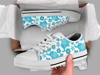 Floral Elephant Low Top Shoes - Monsterry