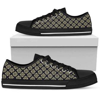 Golden Flowers Low Top Shoes - Monsterry
