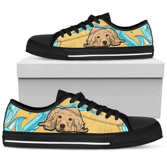 Golden Retriever Low Top Shoes - Monsterry