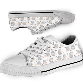 Hedgehog Lovers Pattern Low Top Shoes - Monsterry