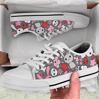 Kawaii Punk Bunny Low Top Shoes - Monsterry