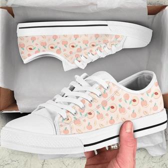 Peach Low Top Shoes - Monsterry