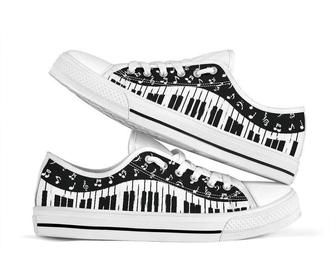 Piano Key Winding Low Top Shoes - Monsterry
