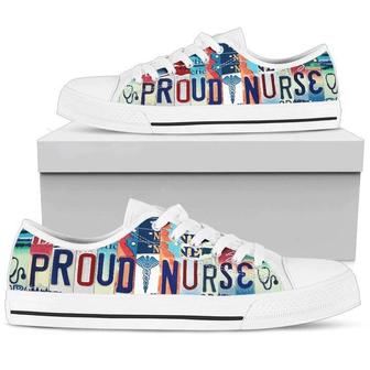 Proud Nurse Low Top Shoes - Monsterry AU