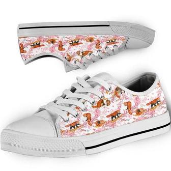 Red Panda Pattern Low Top Shoes - Monsterry CA