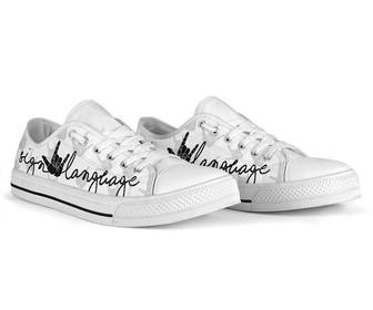Sign Language Simple Dg Low Top Shoes - Monsterry