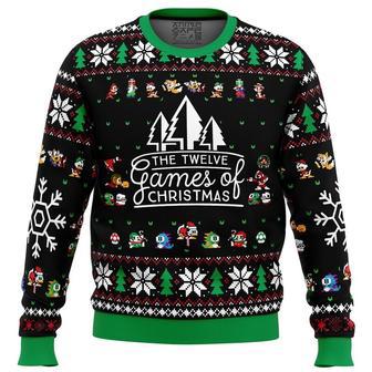 12 Games of Christmas Ugly Christmas Sweater, Ugly Christmas Sweater For Men Women | Favorety