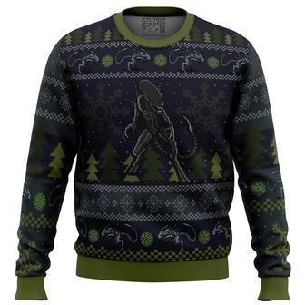 A Christmas Bug Hunt Xenomorph Ugly Christmas Sweater, Ugly Christmas Sweater For Men Women | Favorety UK