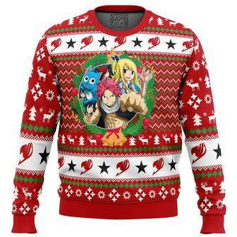 A Christmas Tail Fairy Tail Ugly Christmas Sweater, Ugly Christmas Sweater For Men Women | Favorety