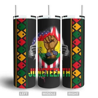 African Blood Type Black Juneteenth American Freedom Day Skinny Tumbler - Seseable