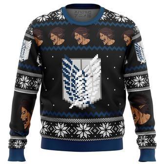 Attack on Titan Survery Corps Ugly Christmas Sweater, Ugly Christmas Sweater For Men Women | Favorety AU