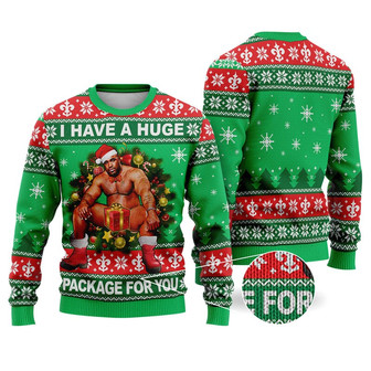 Barry Wood Christmas Ugly Sweater, I Have A Big Package For You Sweater, Barry Wood Ugly Sweatshirt - Thegiftio UK