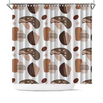Basic Style Minimalist Abstract Boho Seamless Pattern Shower Curtain - Seseable