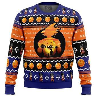 Beautiful Sunset Dragon Ball Z Ugly Christmas Sweater, Ugly Christmas Sweater For Men Women | Favorety DE