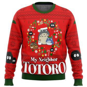 Best Neighbor Totoro Ugly Christmas Sweater, Ugly Christmas Sweater For Men Women, ShopKetharses Shop | Favorety DE