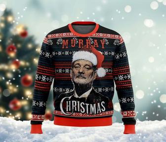 Bill Murray Ugly Christmas Sweater, American Actor Sweatshirt, Comedian All Over Print Sweater | Favorety AU