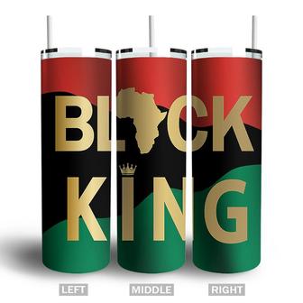 Black King Freedom Juneteenth Independence For Men Skinny Tumbler - Seseable