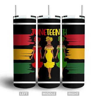 Black Queens Juneteenth Freedom Day 2022 Skinny Tumbler - Seseable