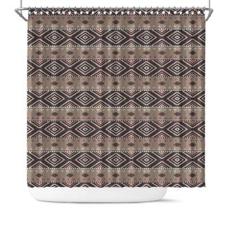 Boho Geometric Seamless Pattern Boho Tribal Shower Curtain | Seseable UK
