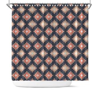 Boho Minimalist Pattern Modern Ethnic Design Shower Curtain - Seseable