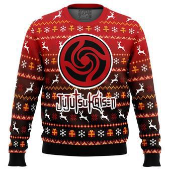 Bottons Symbol Jujutsu Kaisen Ugly Christmas Sweater, Ugly Christmas Sweater For Men Women | Favorety UK