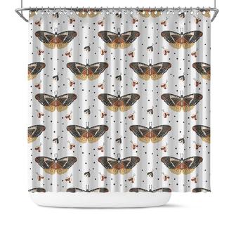 Butterfly Boho Pattern Bohemian Style Shower Curtain - Seseable