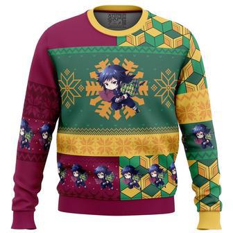 Chibi Christmas Giyu Tomioka Demon Slayer Ugly Christmas Sweater, Ugly Christmas Sweater For Men Women | Favorety UK